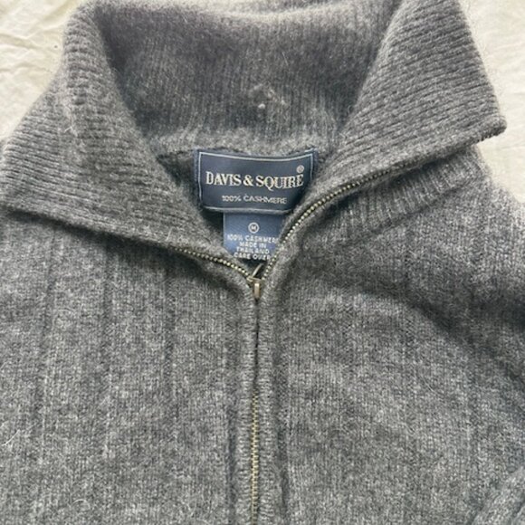 100% Cashmere Zip up Sweater  (medium) - Picture 1 of 2